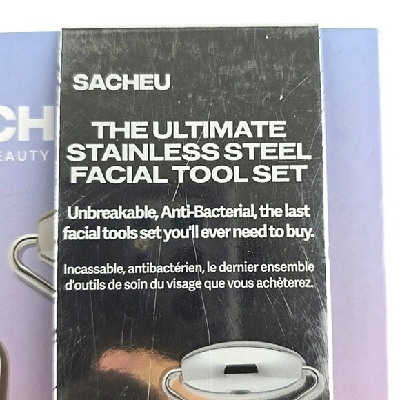 SACHEU Beauty The Ultimate Stainless Steel Facial 2 Pc Tool Set Travel Pouches - Picture 3 of 16